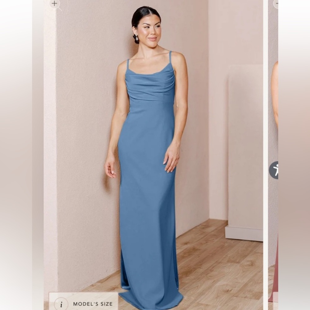 Revelry dusty blue bridesmaid dress size 6